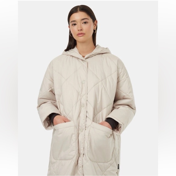 🌳Nordstrom Tentree Maxi Puffer Coat Quilted M/L Hood water resistant - Picture 4 of 15